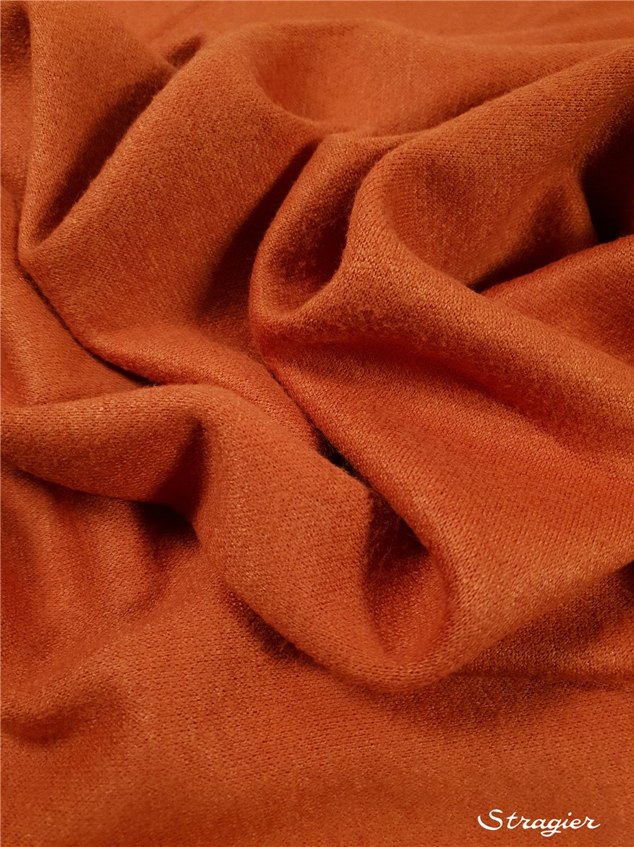 Maille moelleuse - uni - Orange Corail 