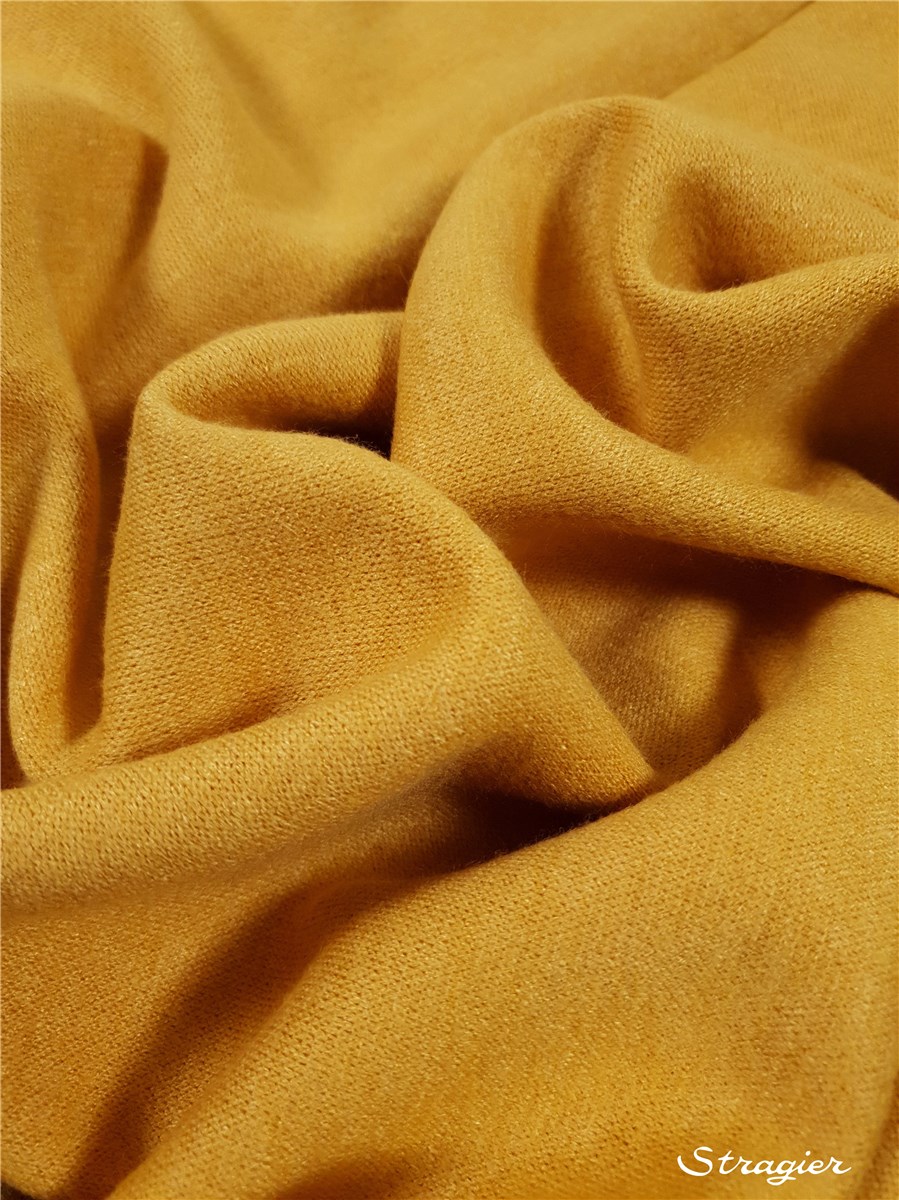 Maille moelleuse - uni - Safran doux 