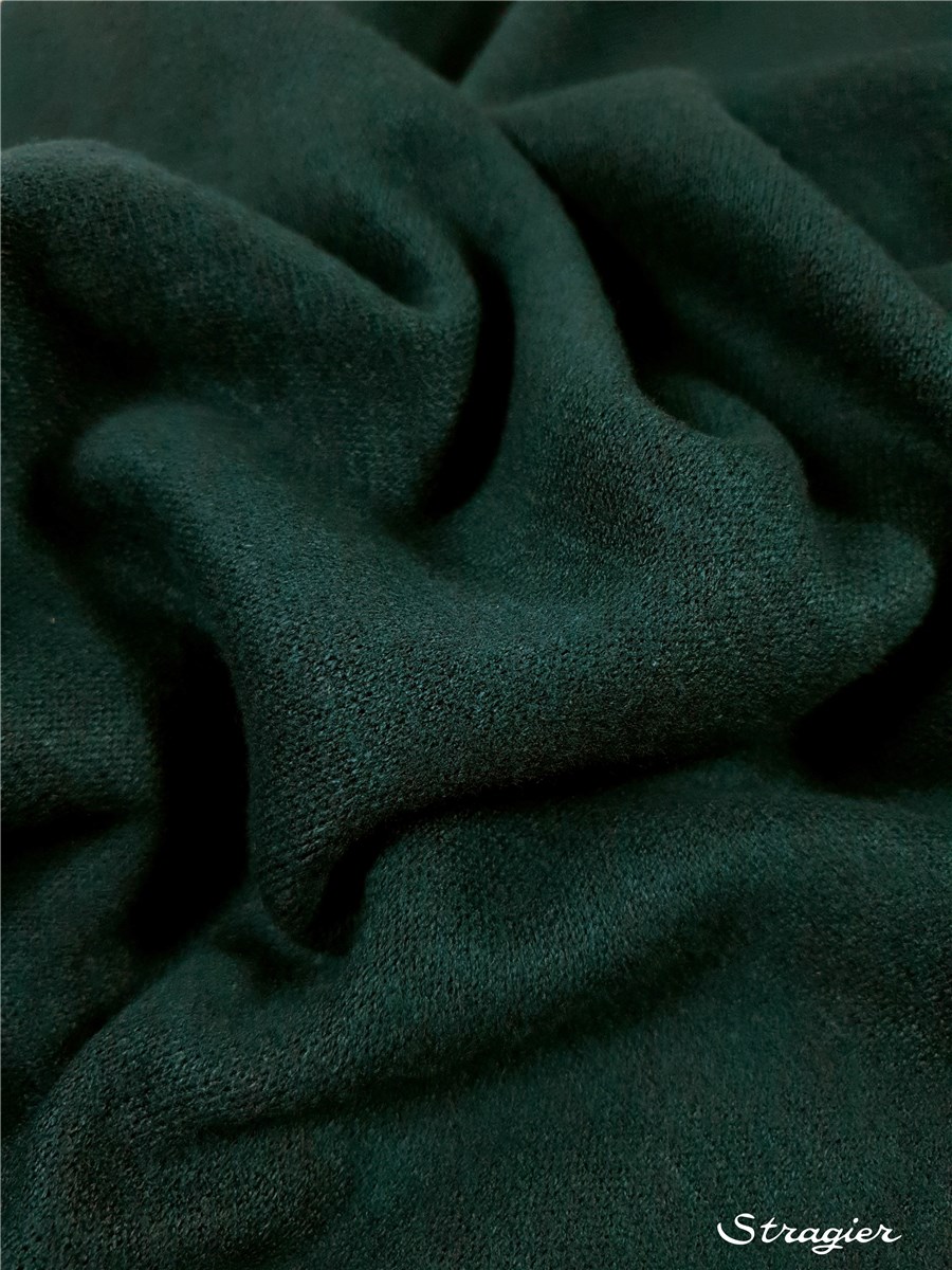 Knitted Fabric - Soft - uni - Vert Sapin