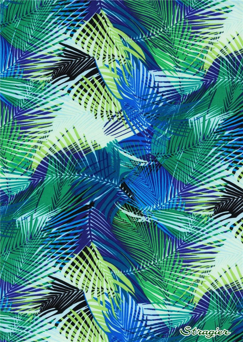 Viscose - Caraïbes - Green & Cobalt 