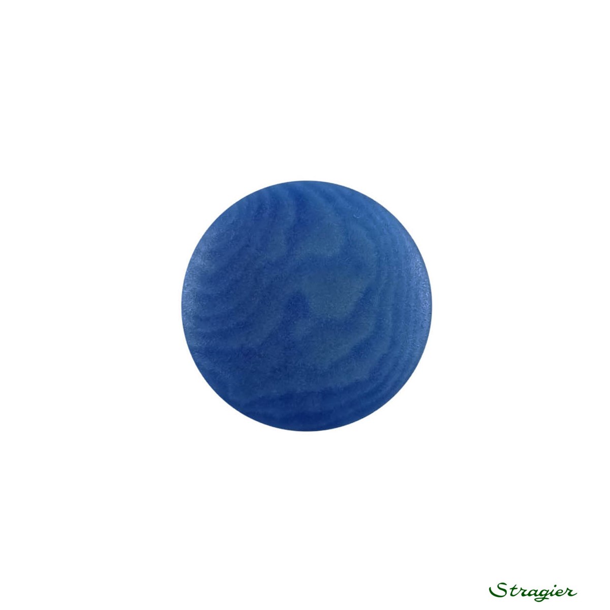 Ivory-Nut Buttons - à queue - Bleu Méditerranée - 15 mm