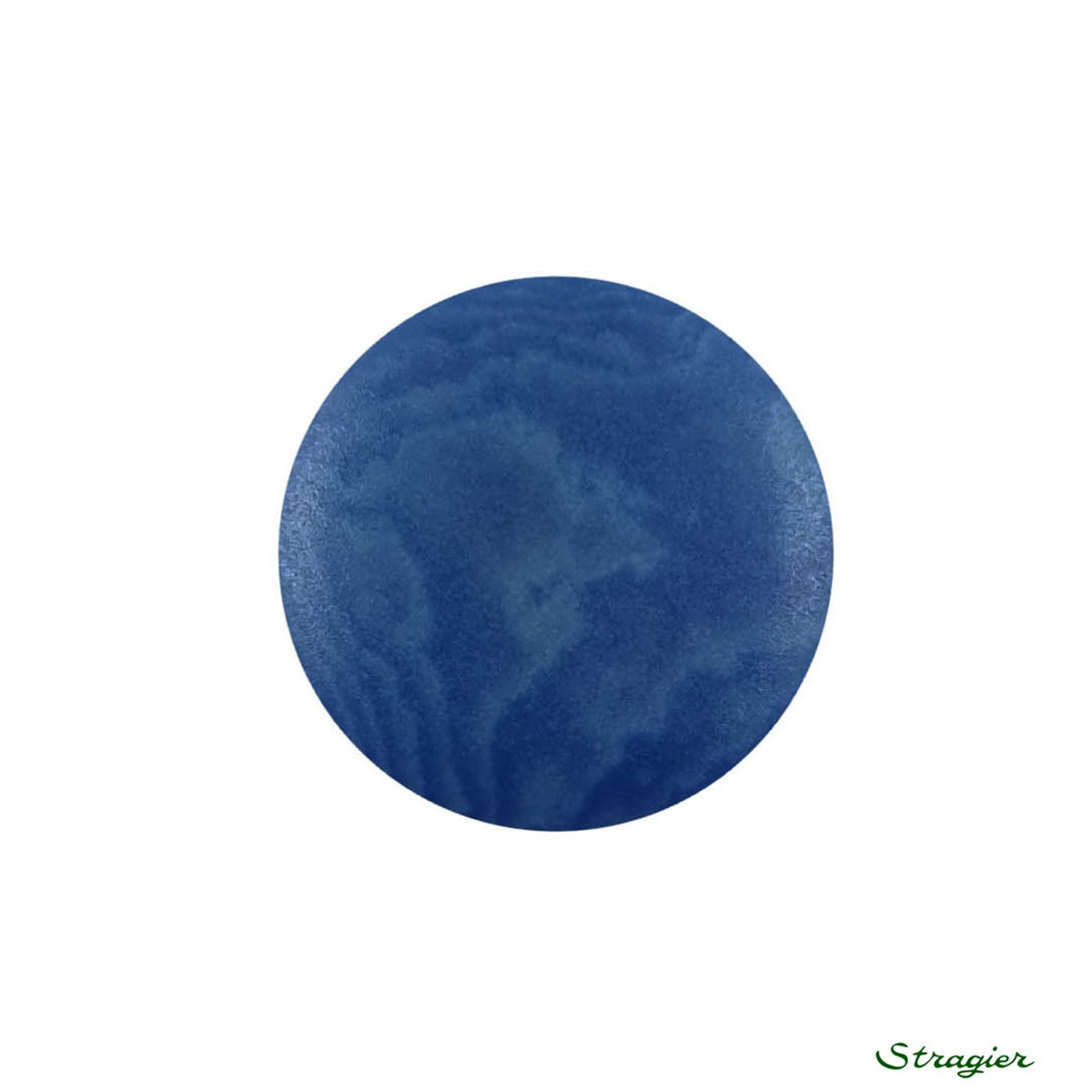 Ivory-Nut Buttons - à queue - Bleu Méditerranée - 18 mm