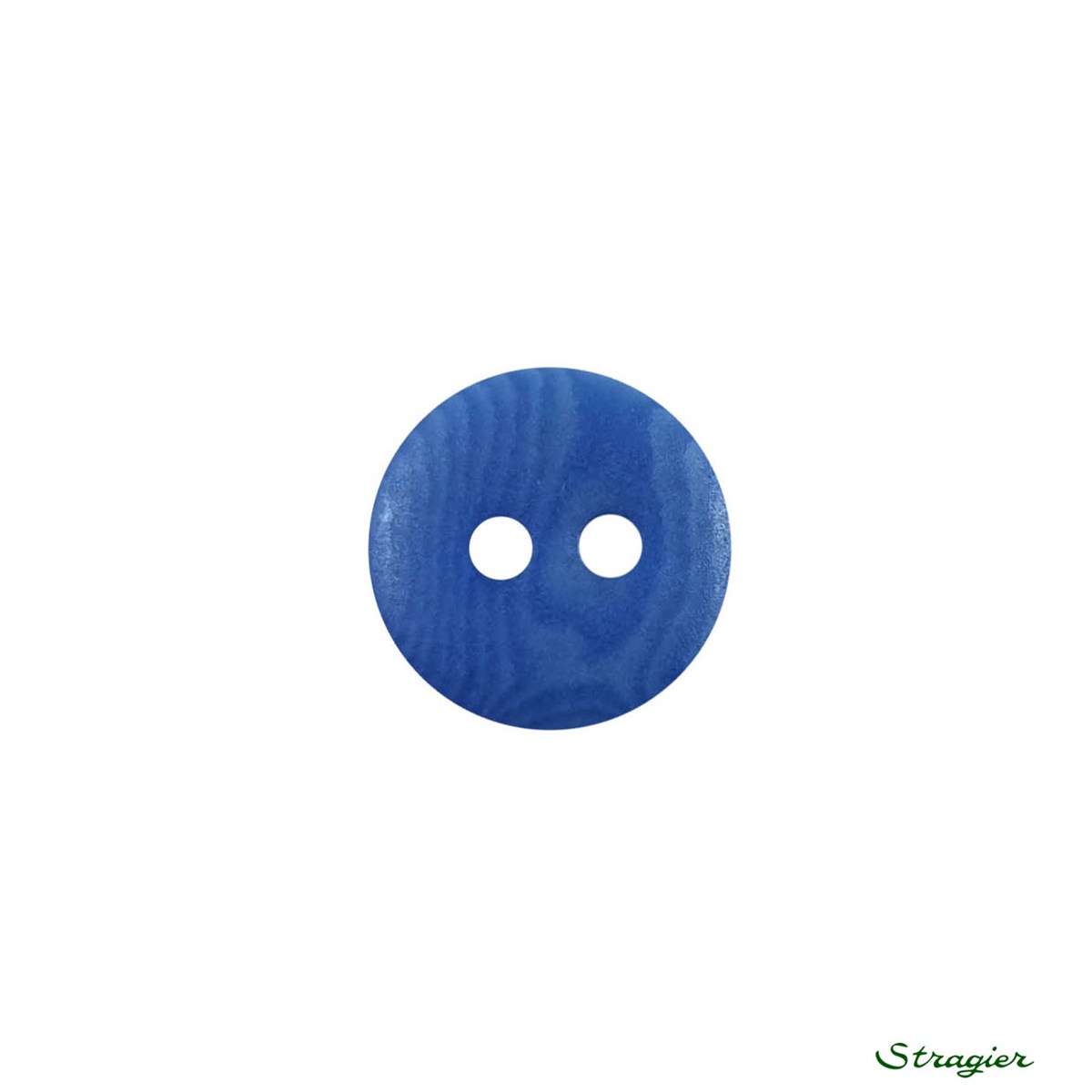 Ivory-Nut Buttons - 2 trous - Bleu Optimiste - 12 mm