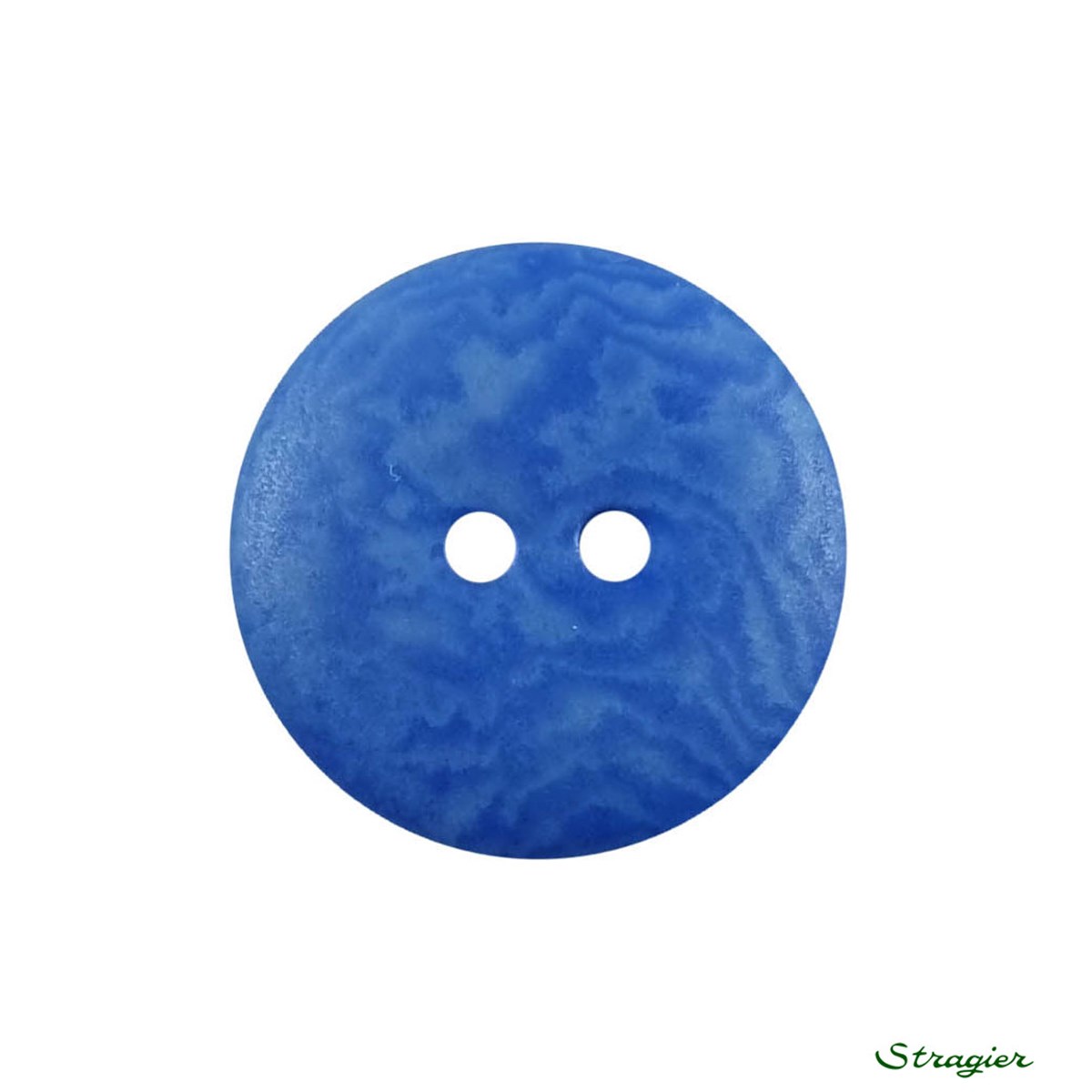 Boutons Corozo - 2 trous - Bleu Optimiste - 20 mm