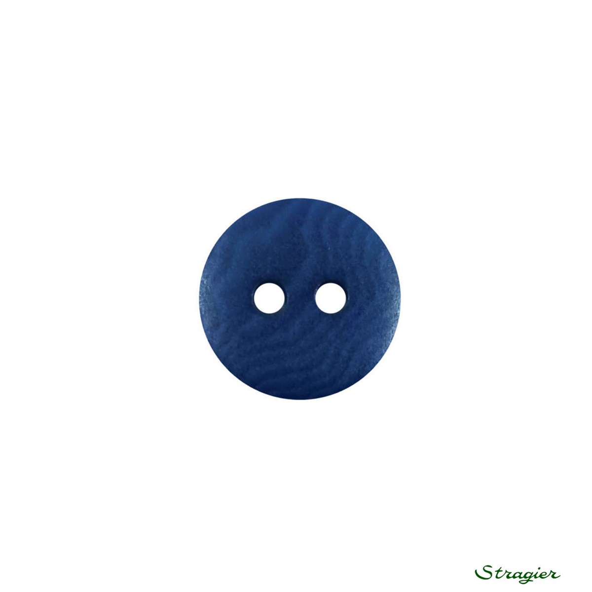 Boutons Corozo - 2 trous - Bleu Océan - 12 mm