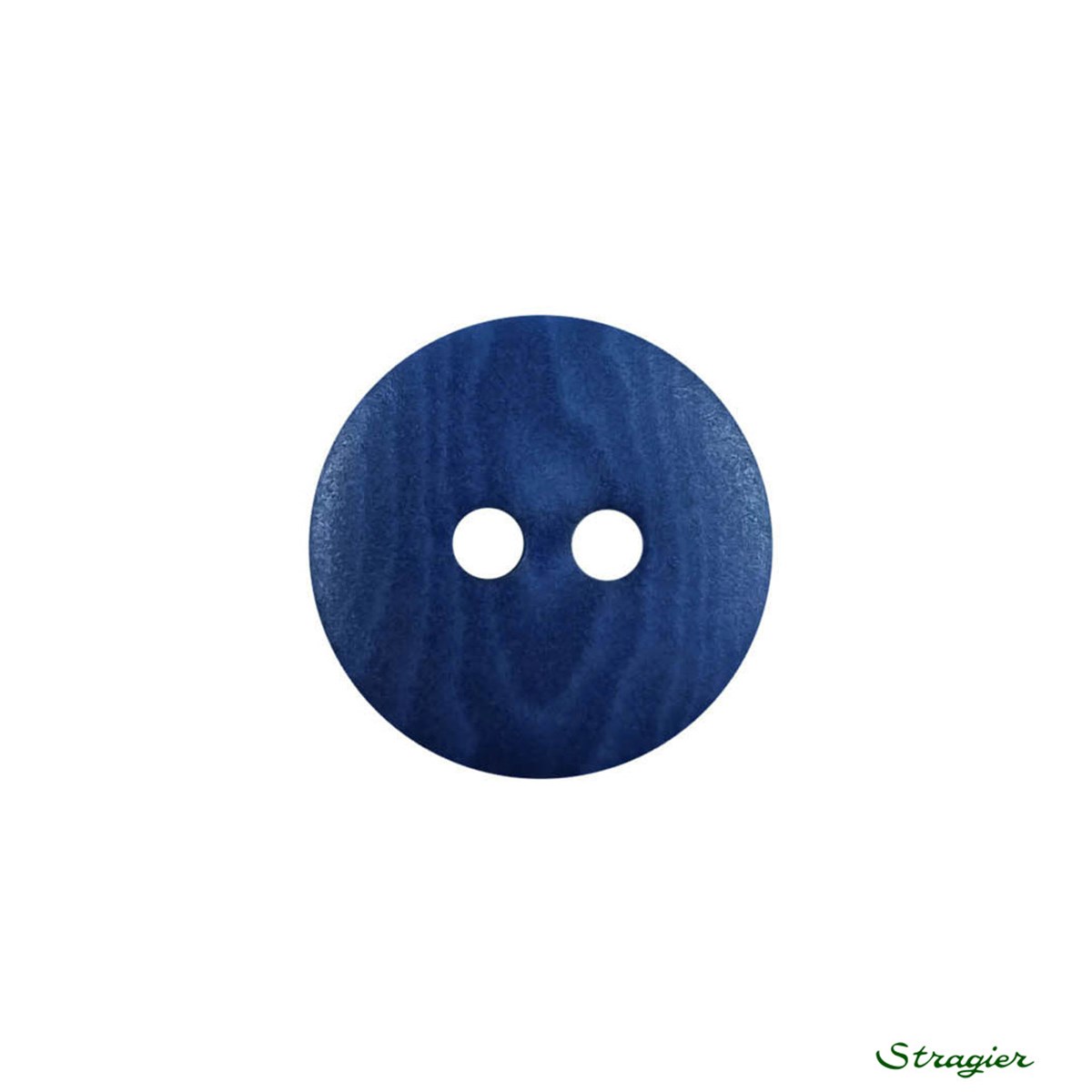 Boutons Corozo - 2 trous - Bleu Océan - 15 mm