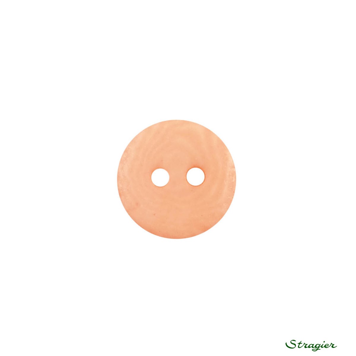 Boutons Corozo - 2 trous - Pêche clair - 12 mm