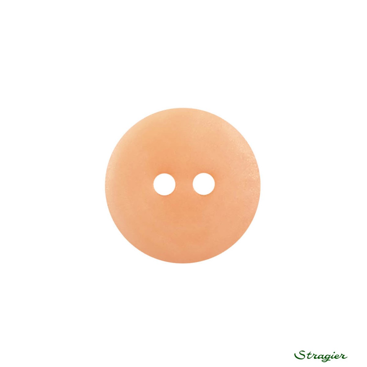 Ivory-Nut Buttons - 2 trous - Pêche clair - 15 mm