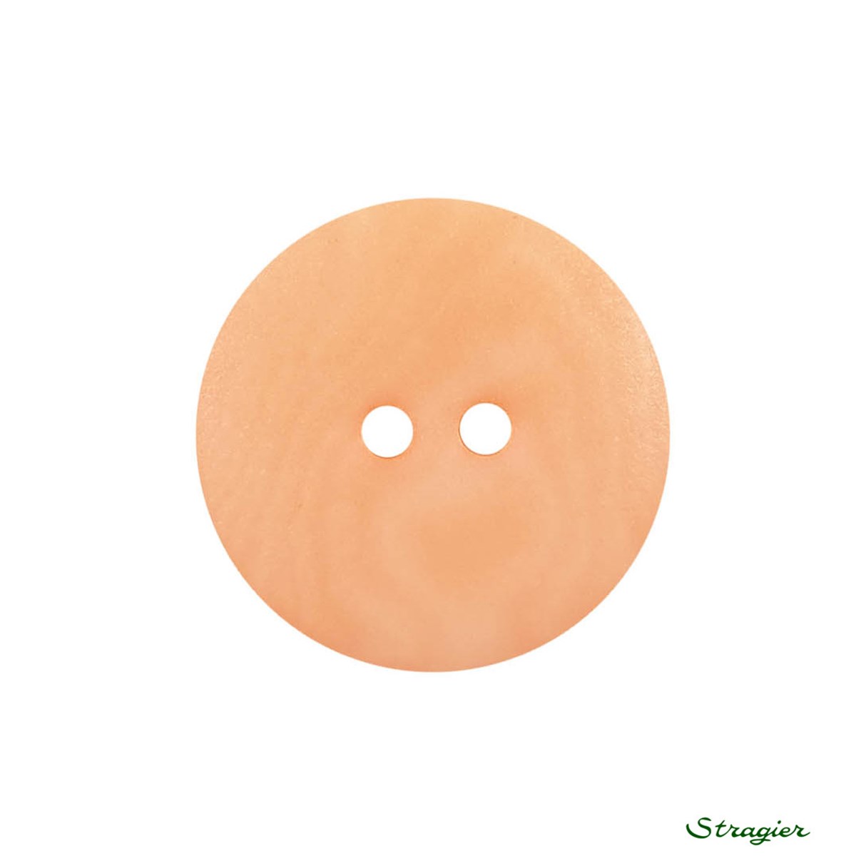 Ivory-Nut Buttons - 2 trous - Pêche clair - 20 mm