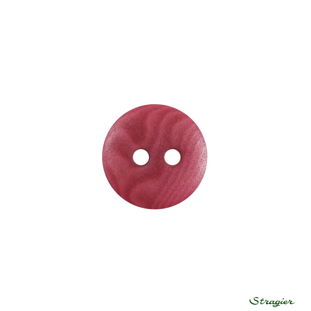 Boutons Corozo - 2 trous - Framboise givrée - 12 mm
