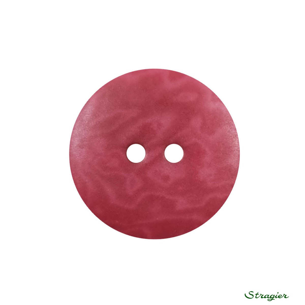 Boutons Corozo - 2 trous - Framboise givrée - 20 mm
