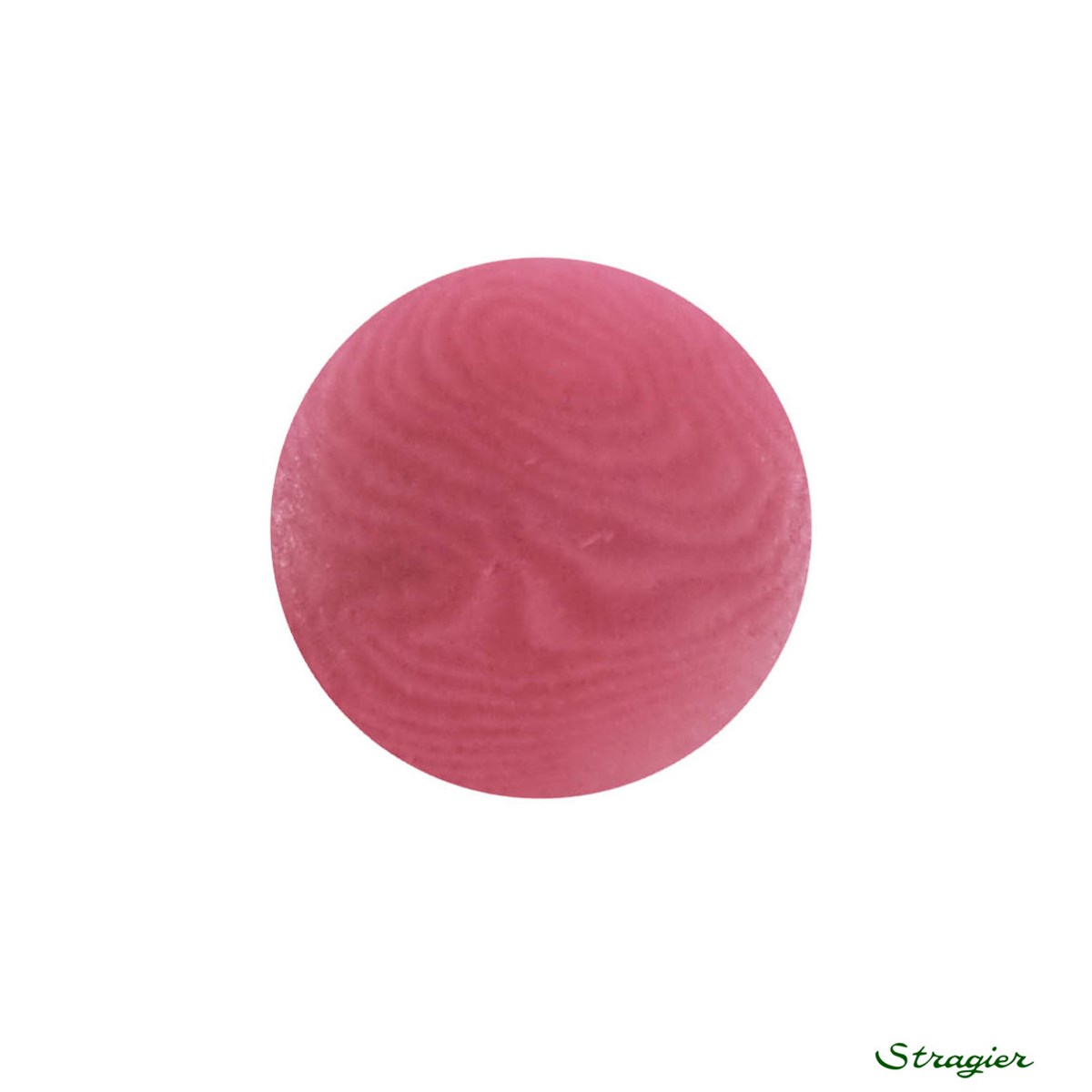 Boutons Corozo - à queue - Framboise givrée - 18 mm
