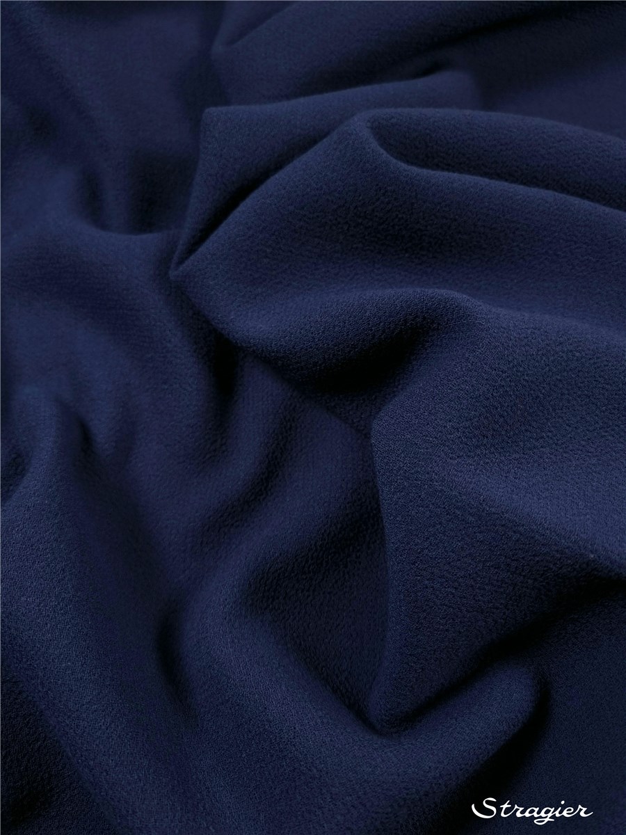 Double Wool Crepe - Plain - Marine