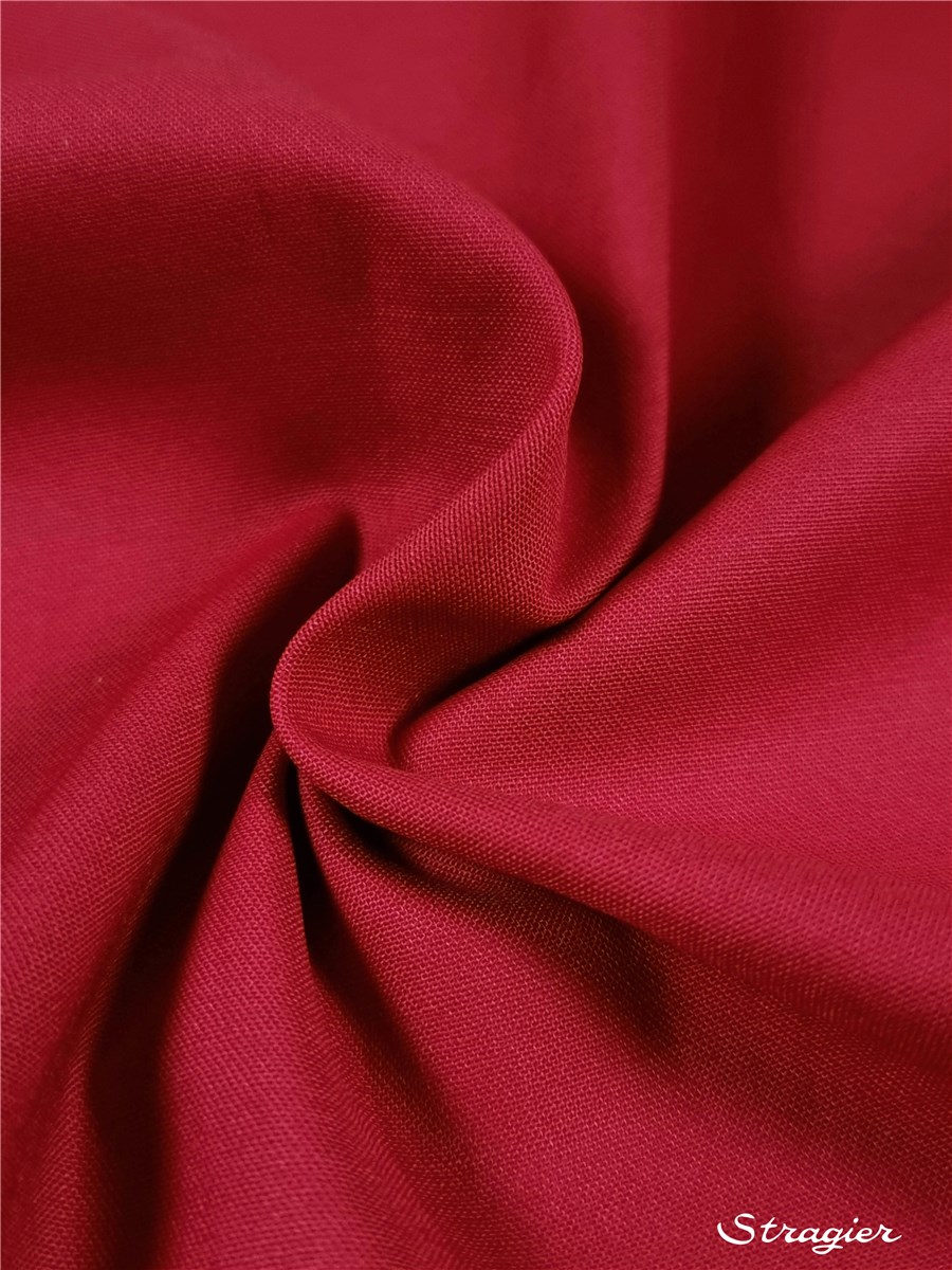 Satin de Coton Extensible - uni - Framboise