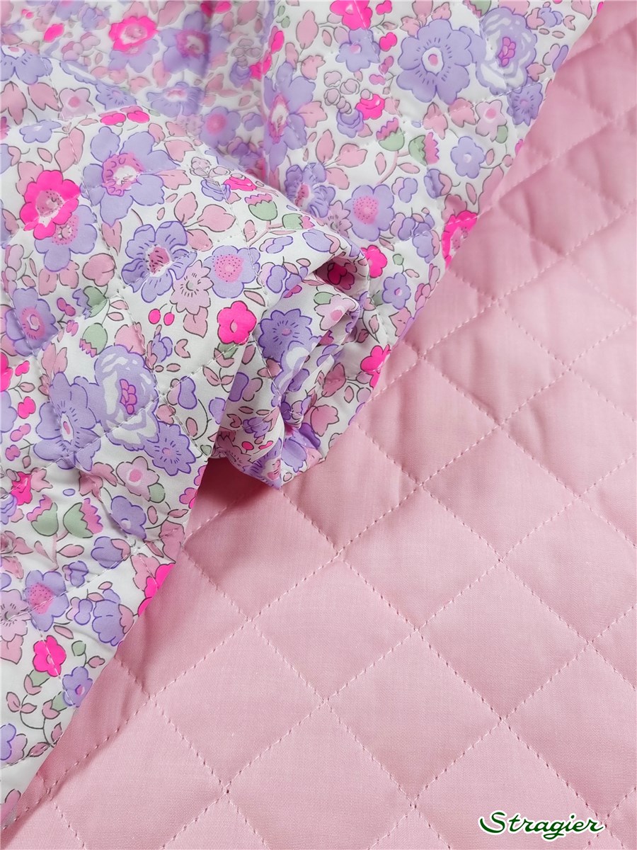 Liberty Quilted Fabric - 2019 Betsy - Fluo et Lilas