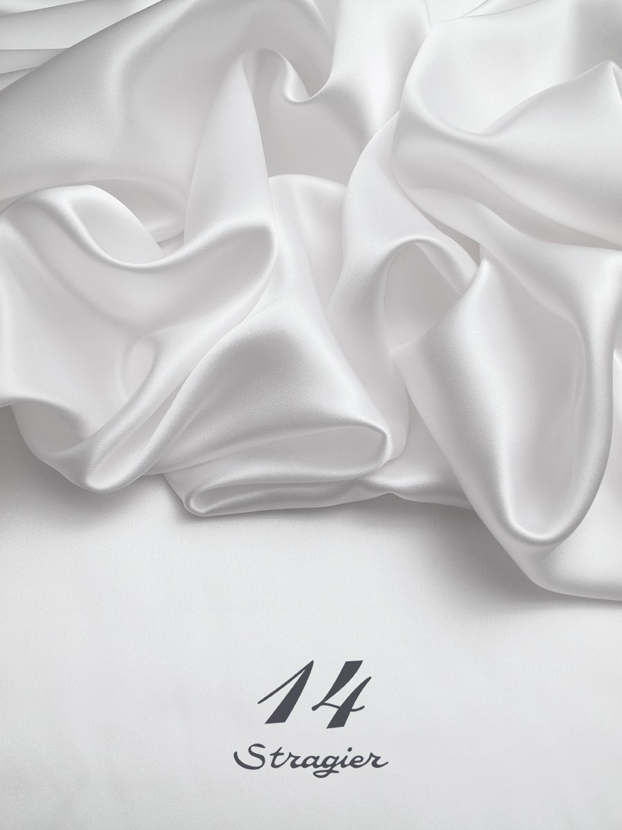 Silk Satin Crepe - Plain - Blanc doux Stragier