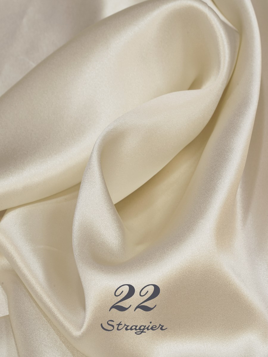 Silk Satin Crepe - Plain - Stragier Cream