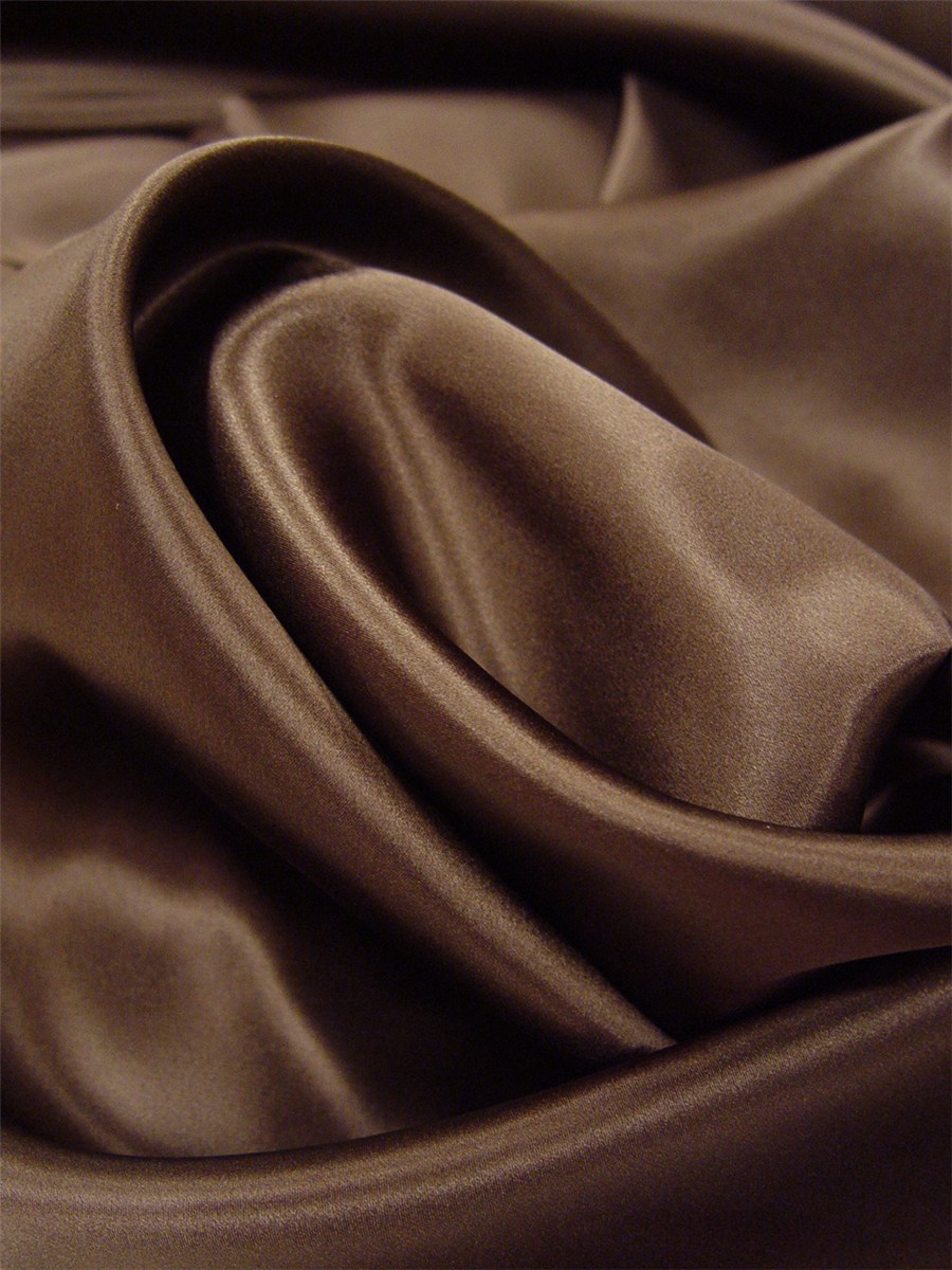 Silk Satin Crepe - Plain - Chocolate