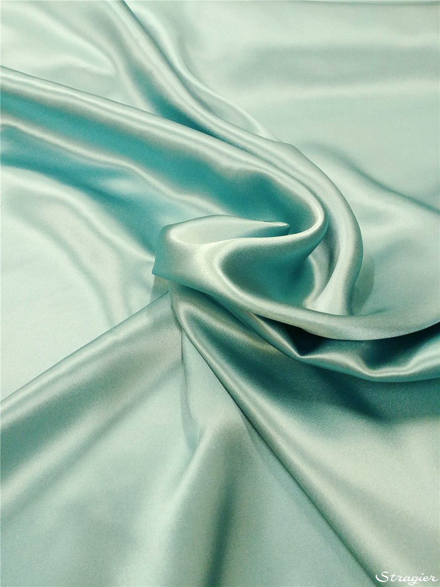 Silk Satin Crepe - Plain - Cloud Blue