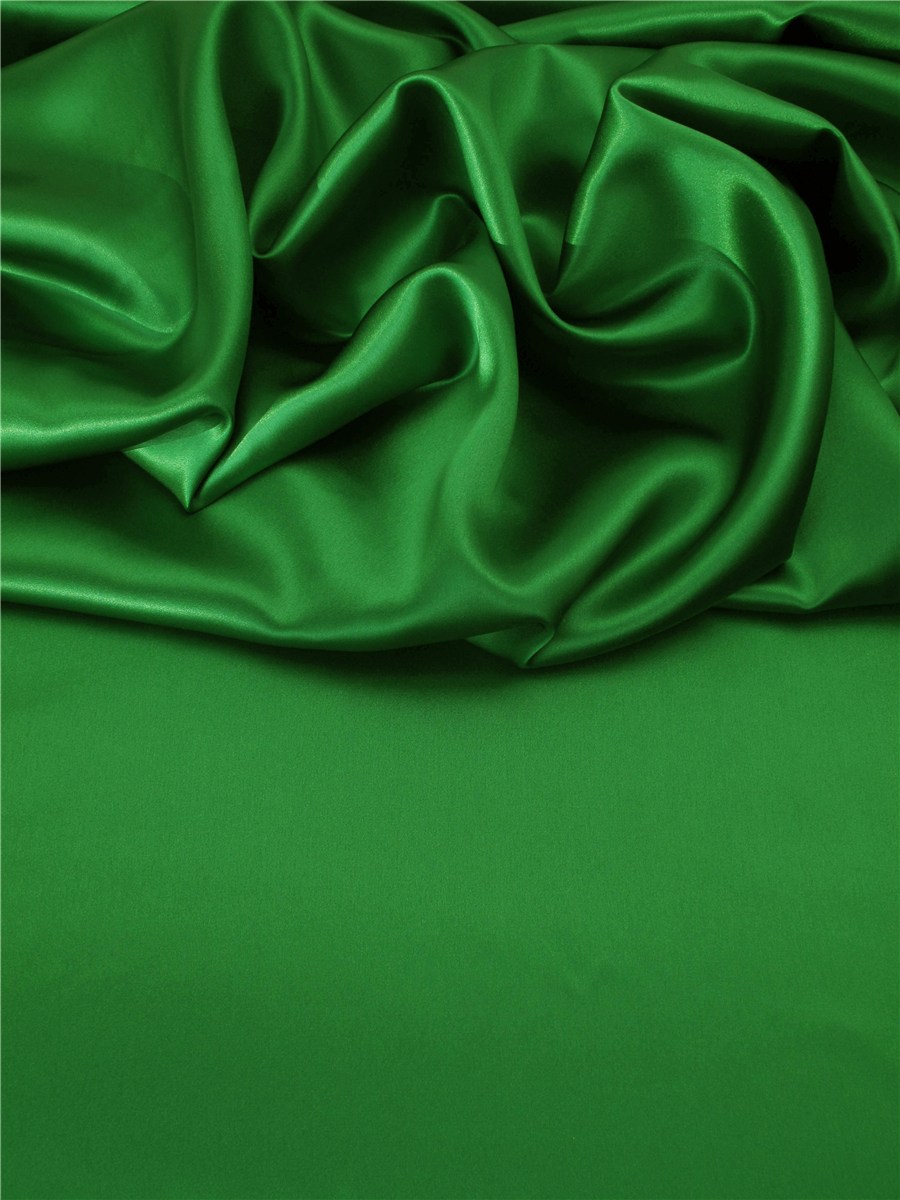 Silk Satin Crepe - Plain - Emerald