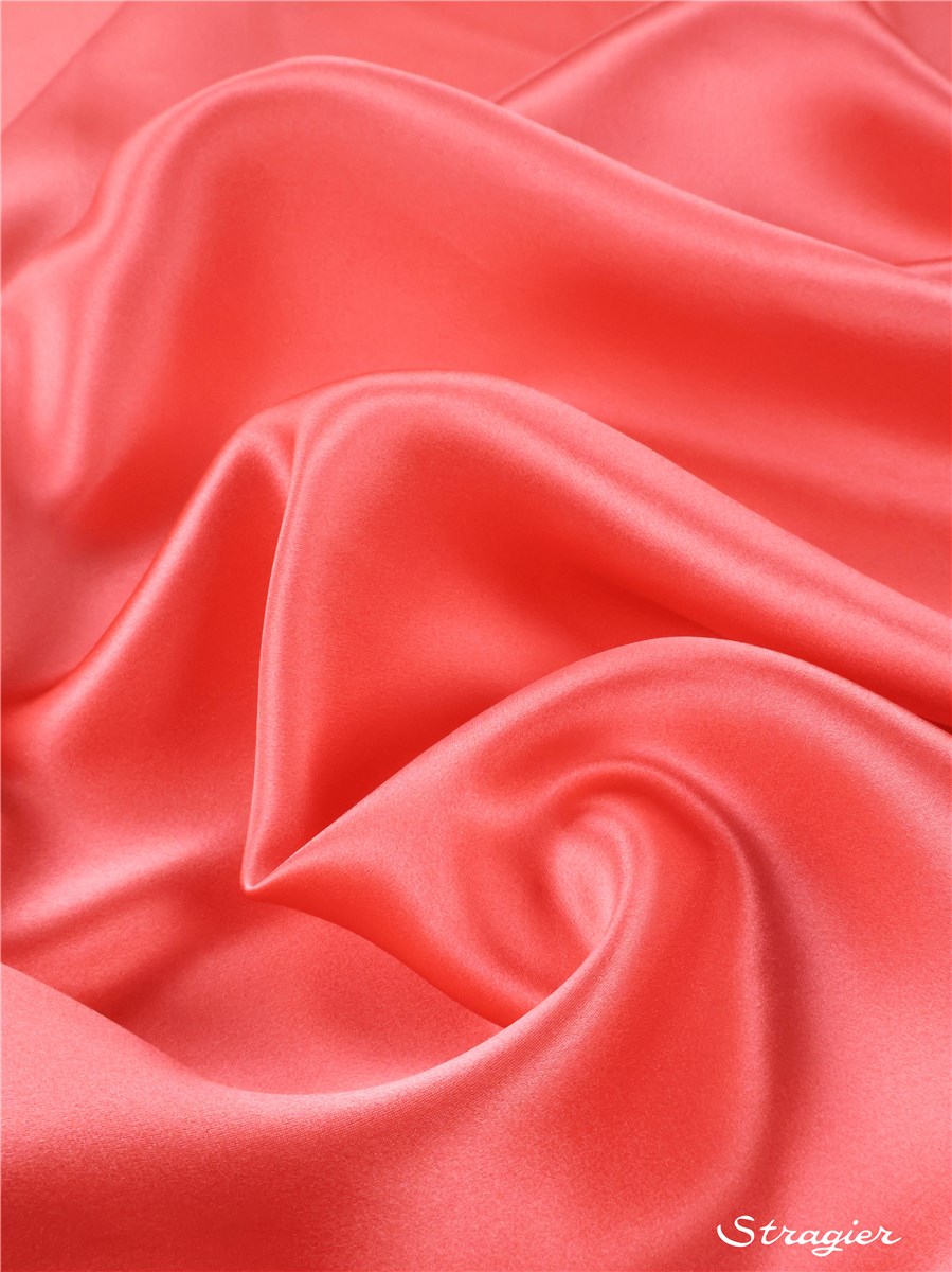 Silk Satin Crepe - Plain - Geranium