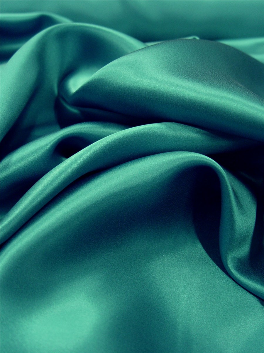 Silk Satin Crepe - Plain - Teal