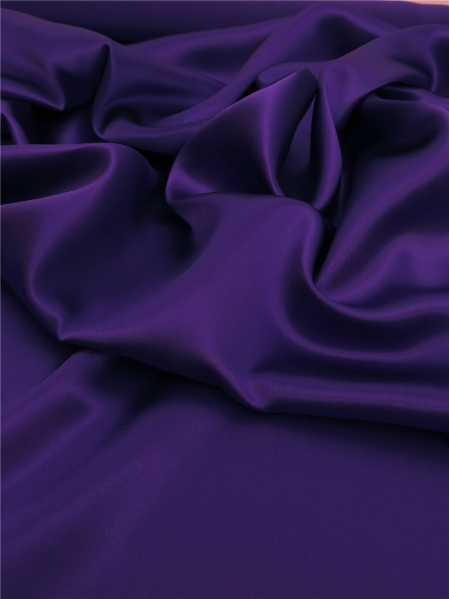 Silk Satin Crepe - Plain - Violet