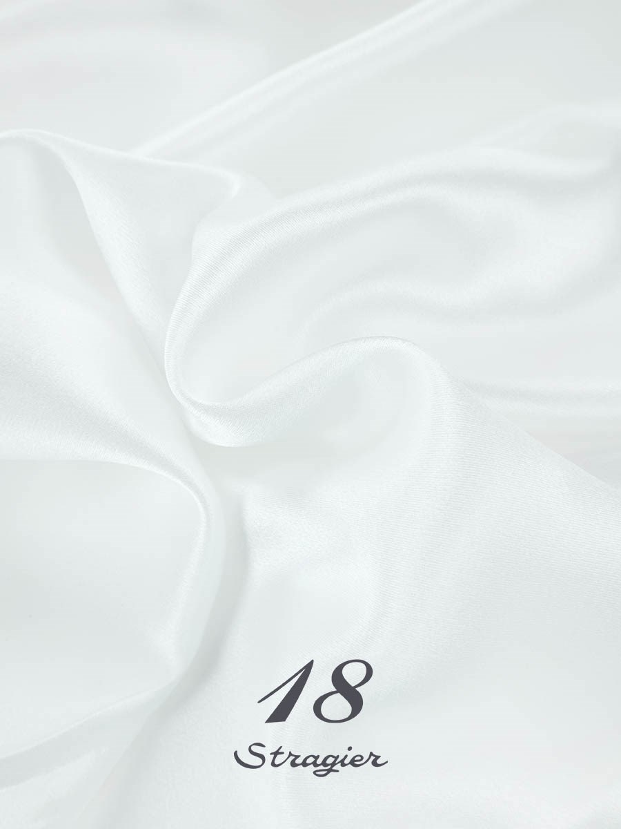 Crêpe Satin en Soie - Uni - Ivoire clair Stragier