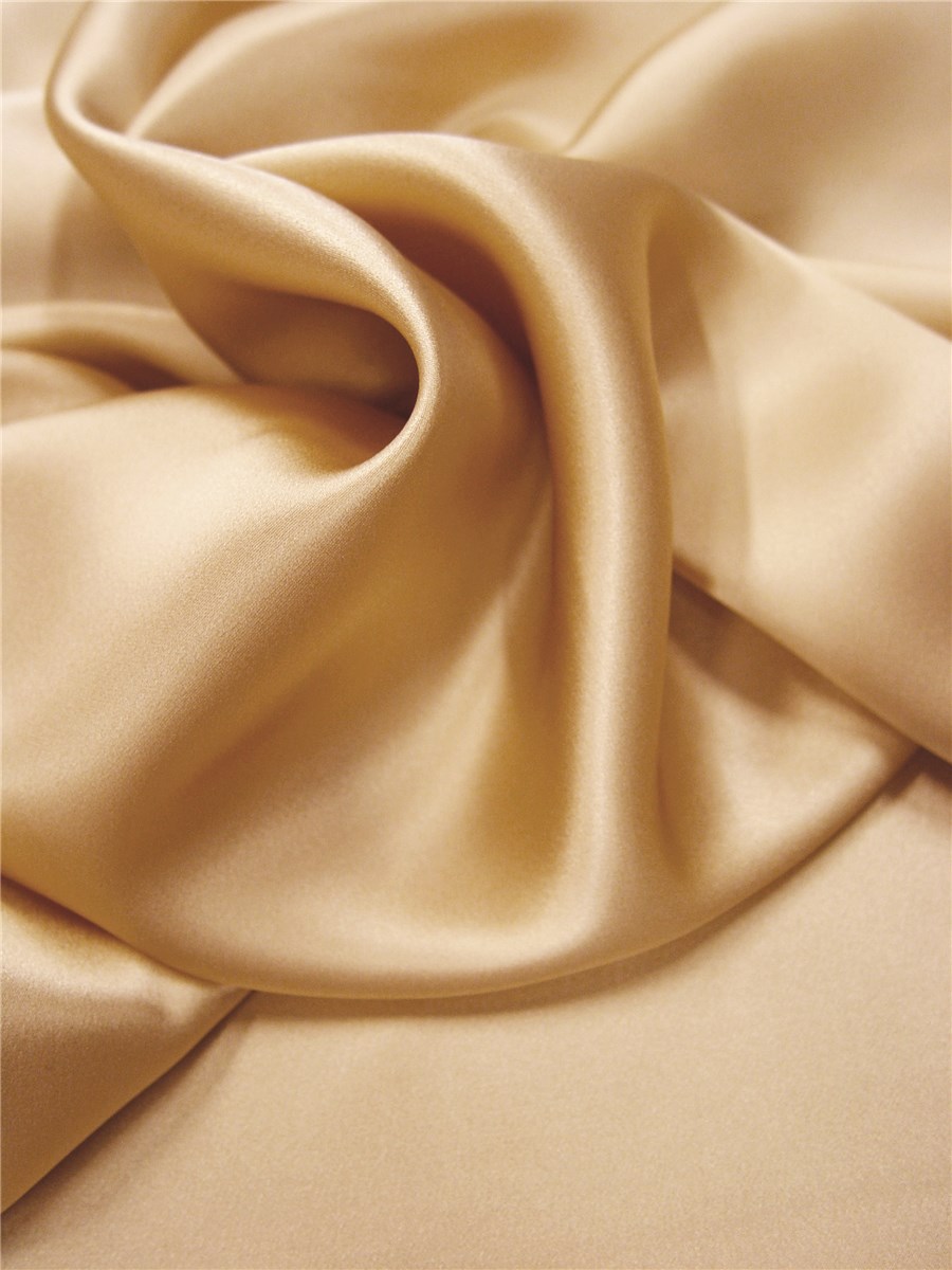 Silk Satin Crepe - Plain - Honey