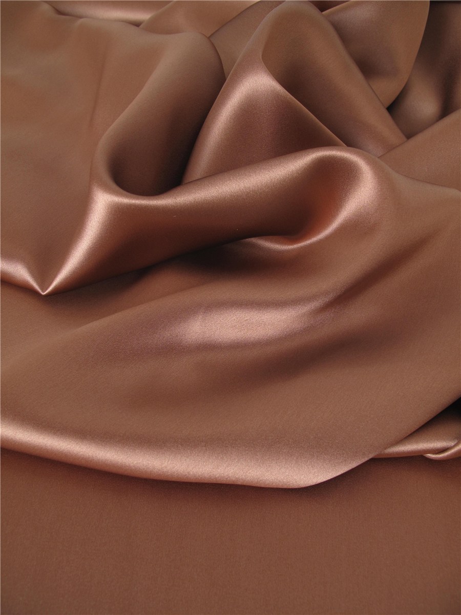 Crêpe Satin en Soie - Uni - Spice