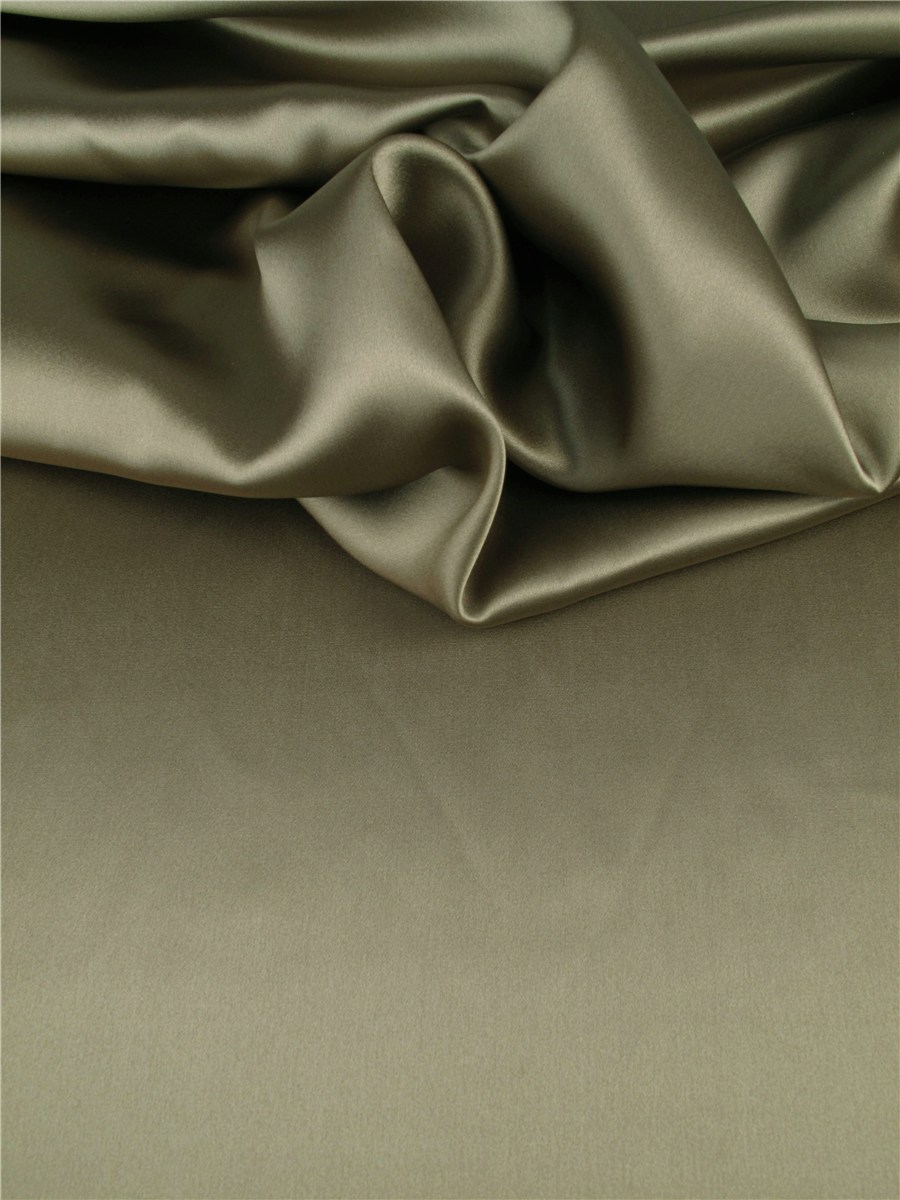 Crêpe Satin en Soie - Uni - Hay