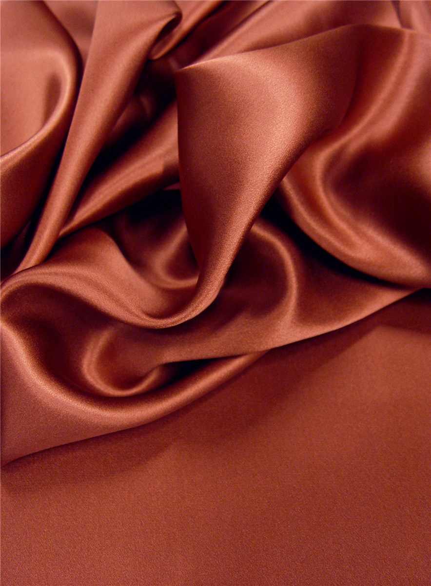 Silk Satin Crepe - Plain - Rustic