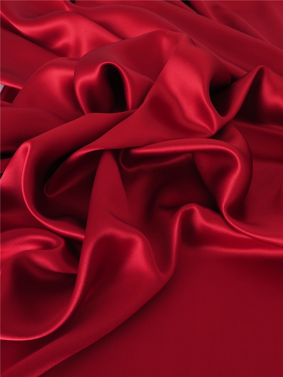 Crêpe Satin en Soie - Uni - Peony