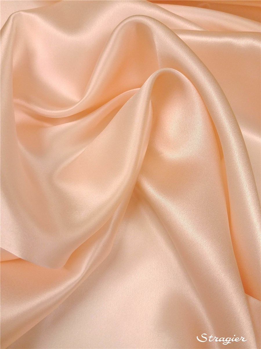 Crêpe Satin en Soie - Uni - Blush