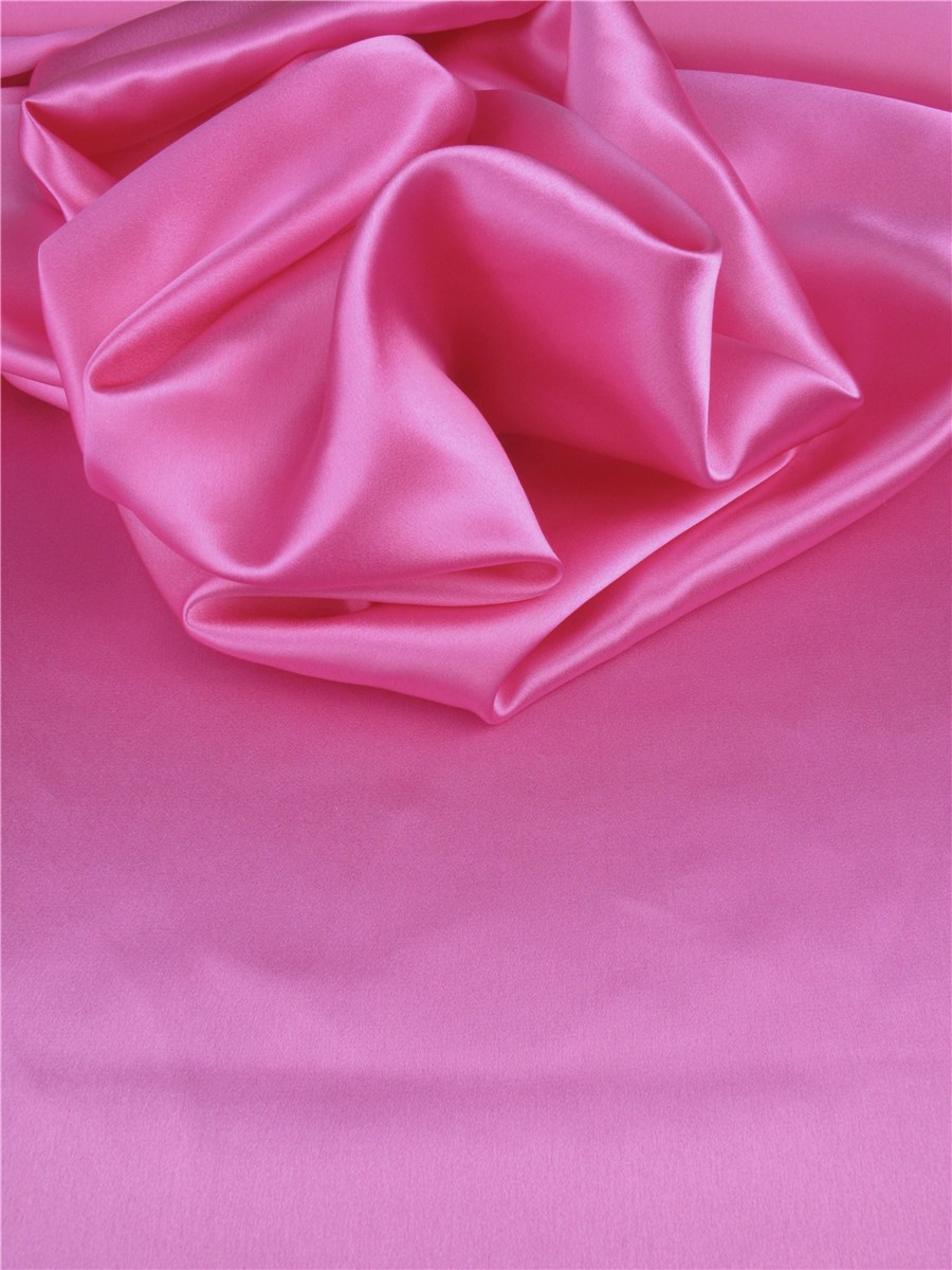 Silk Satin Crepe - Plain - Deep pink