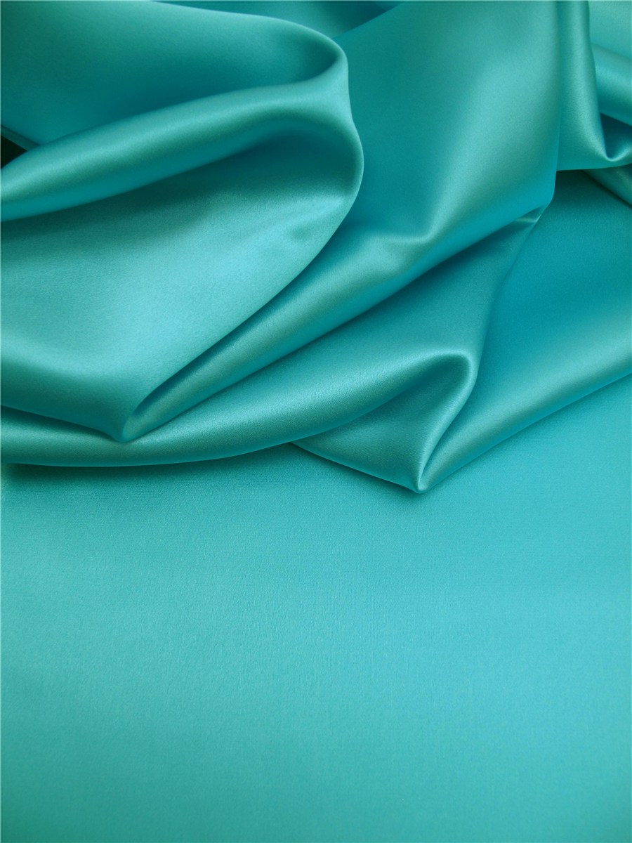 Silk Satin Crepe - Plain - Turquoise