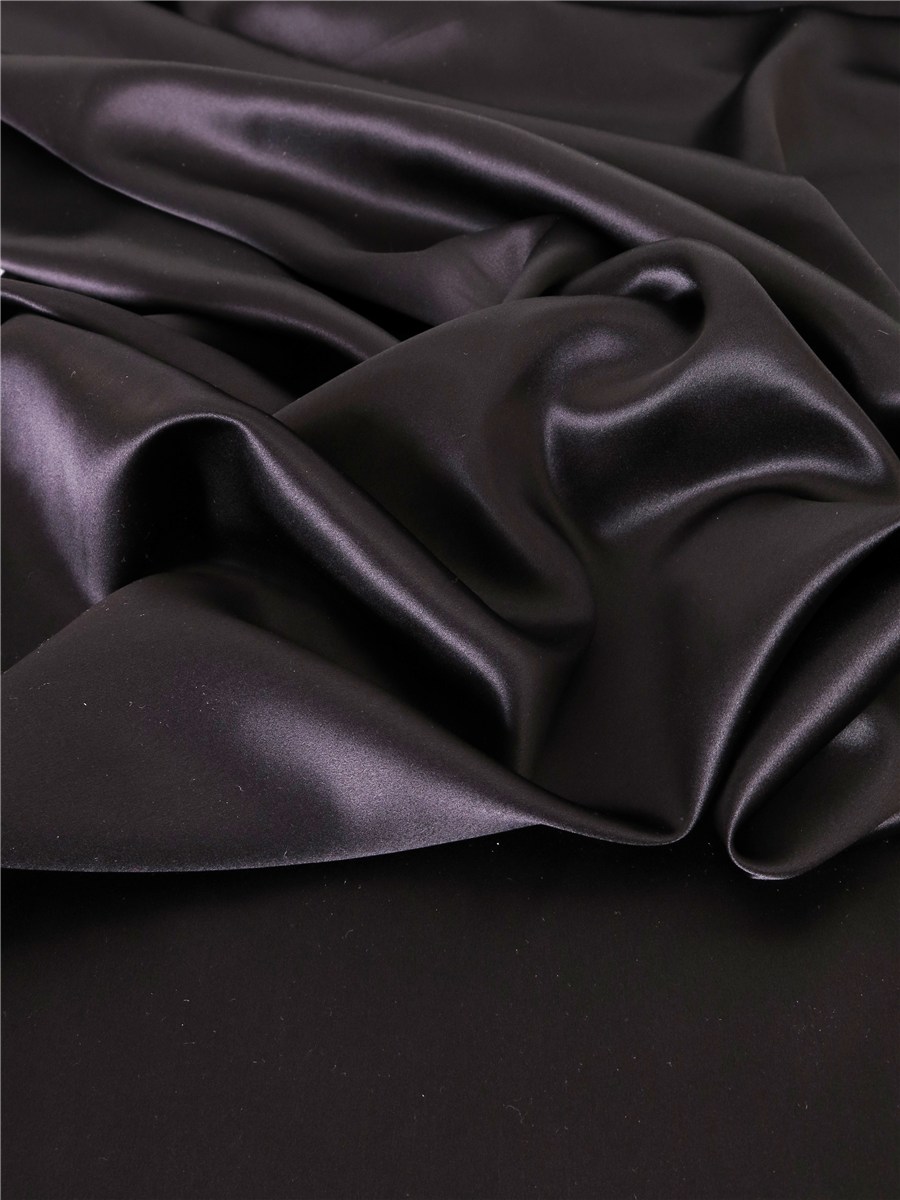 Crêpe Satin en Soie - Uni - Shadow