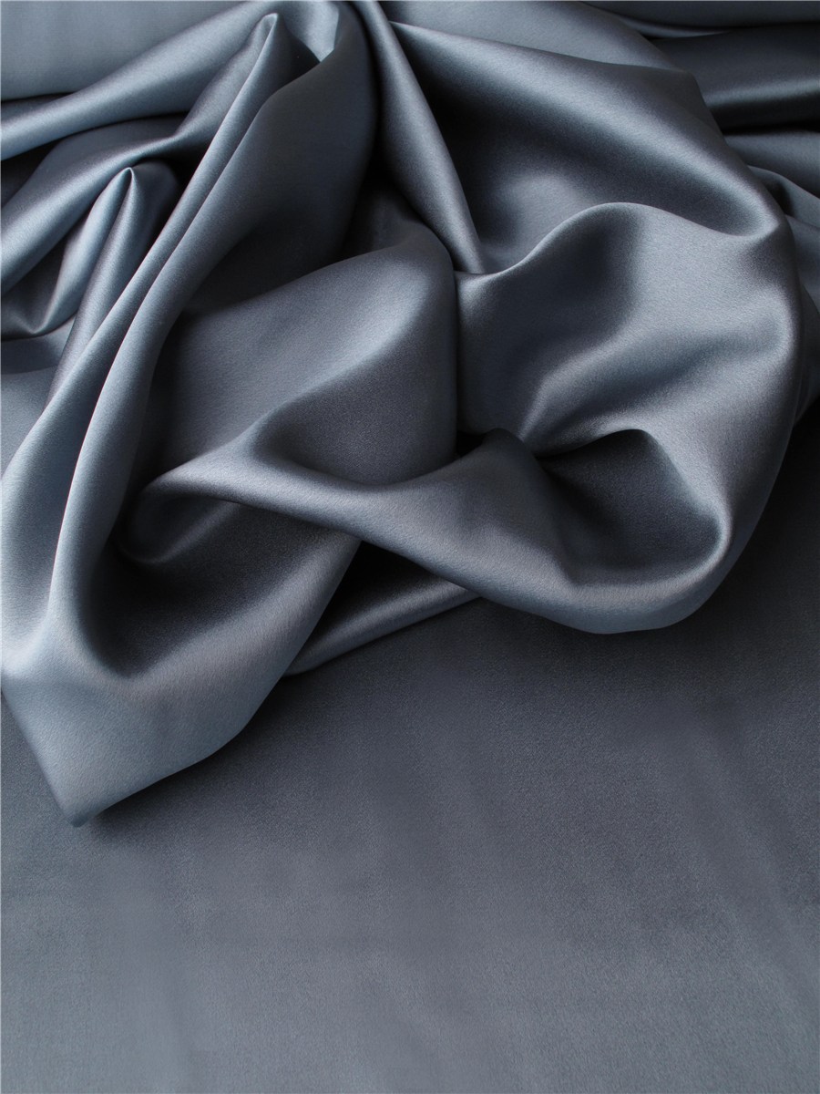 Crêpe Satin en Soie - Uni - Teal