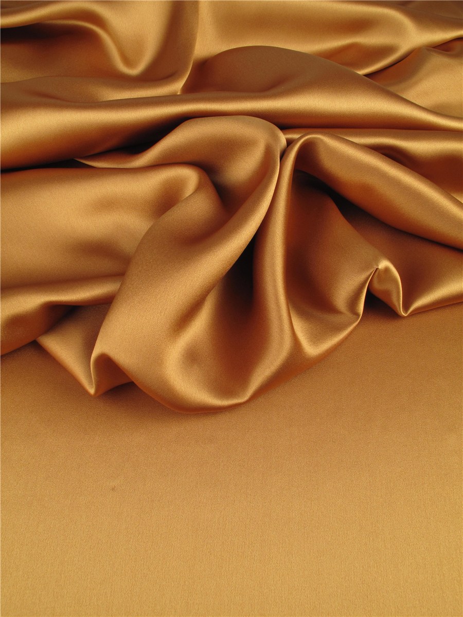Crêpe Satin en Soie - Uni - Khaki