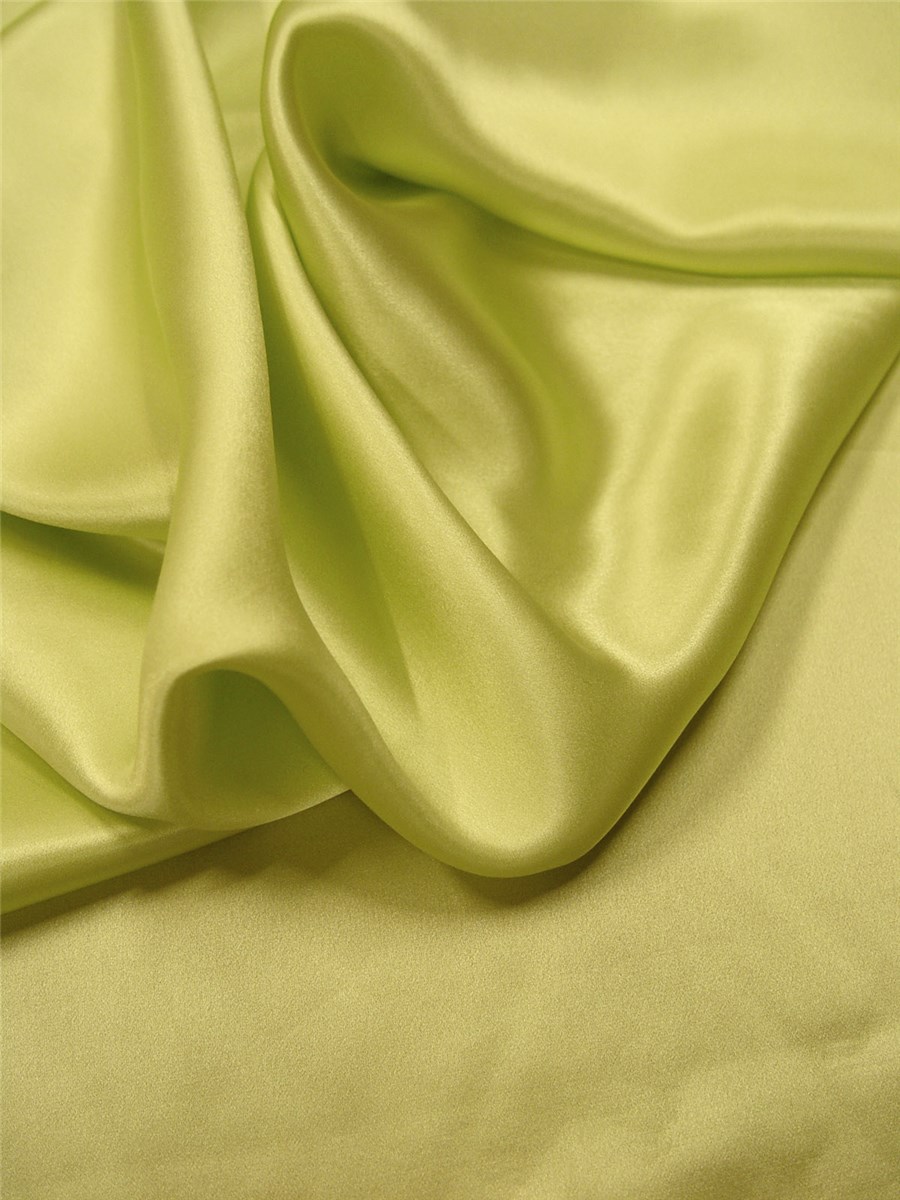 Crêpe Satin en Soie - Uni - Apple