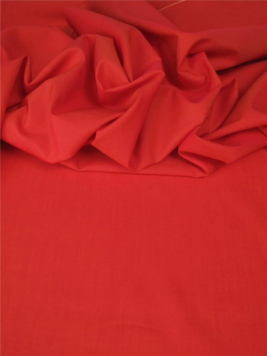 End-on-End - pure Cotton - Plain - Coquelicot