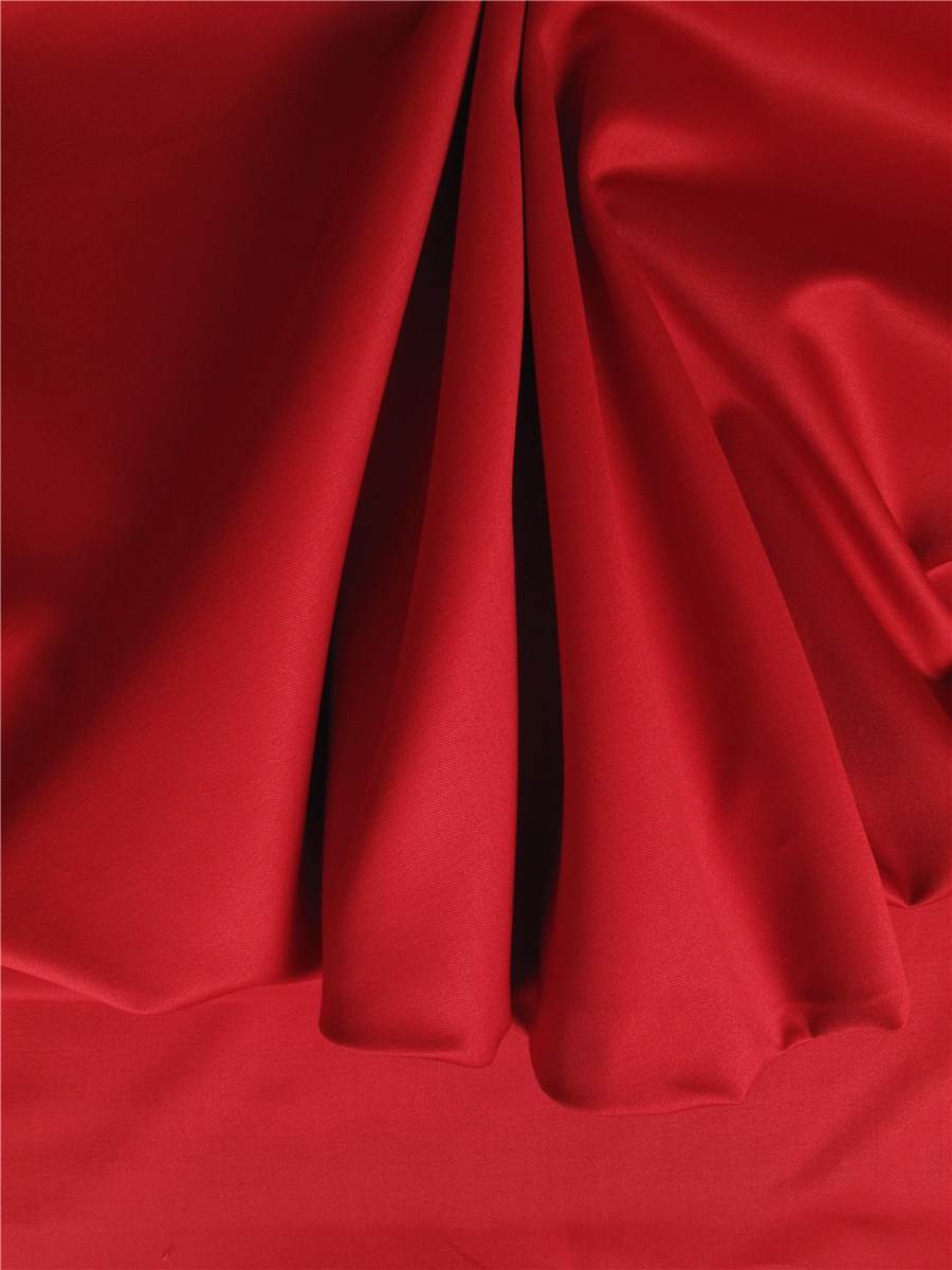 Satin Cuir - Pur Coton - Uni - Cerise