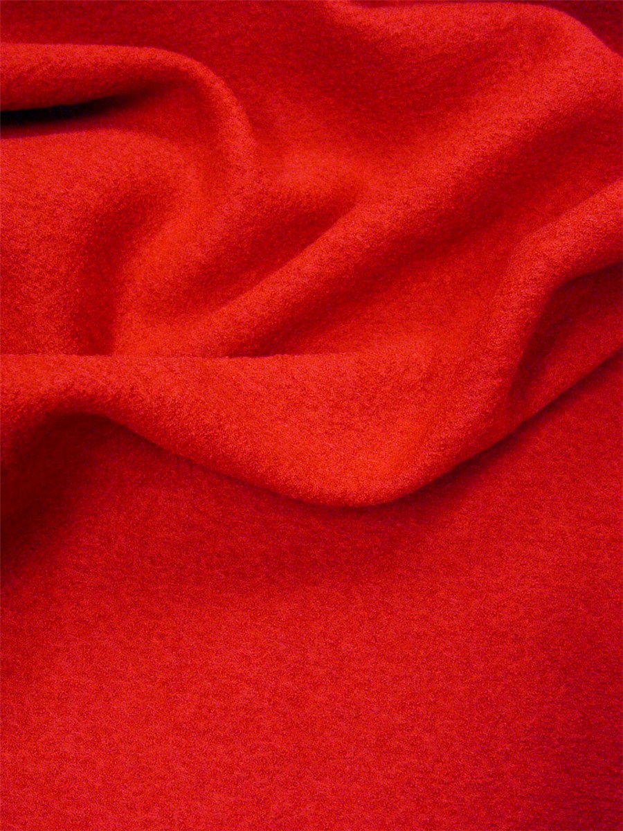 Boiled Merino Wool -520gr/sqm - Plain - Carmin