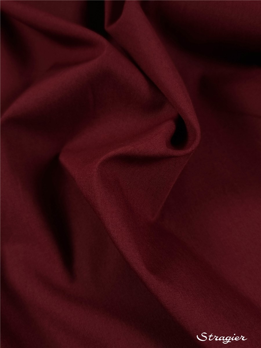 Poplin 59 threads/cm - Plain - Bordeaux