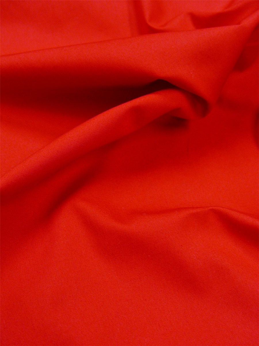 Poplin 59 threads/cm - Plain - Rouge