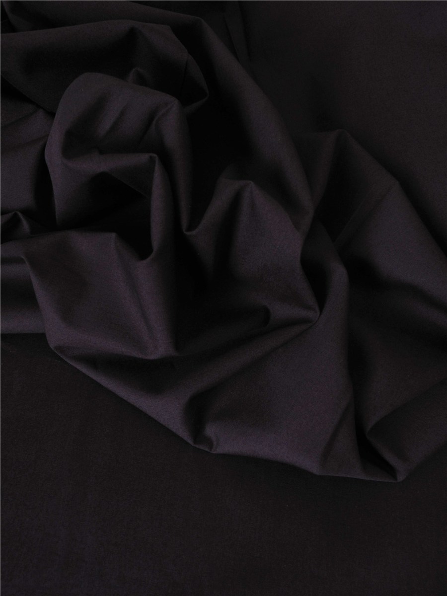Poplin 59 threads/cm - Plain - Prune Foncée