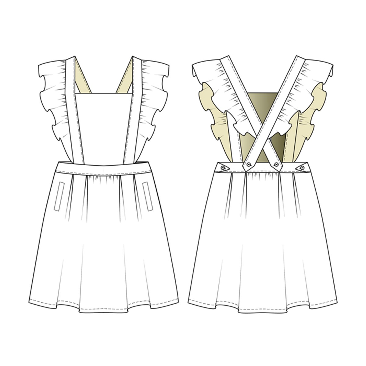 Patron You Made My Day - 19th Of January Robe Salopette Fille -  - de 18/24 mois à 14 ans 