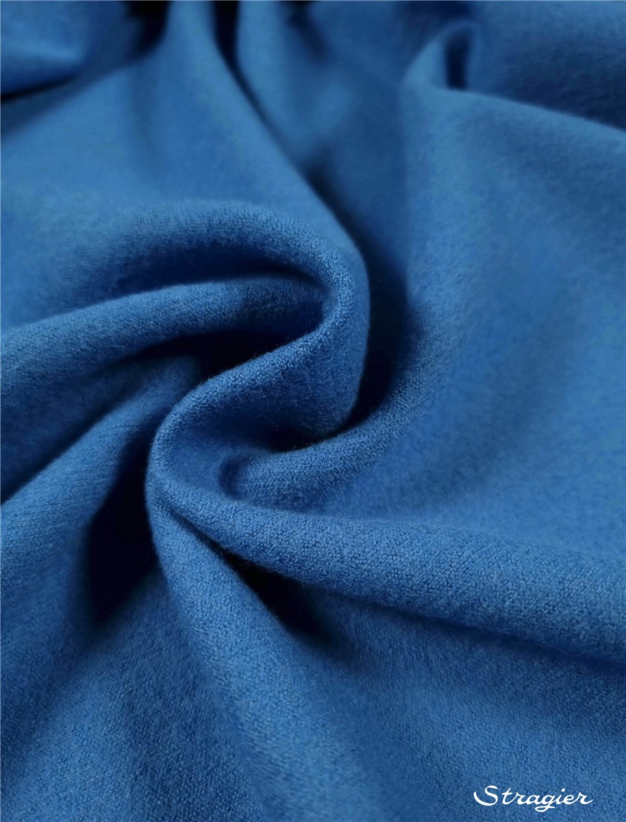 Maille pure laine Mérinos - Laine bouillie - extra fine - uni - Bleu Tahiti