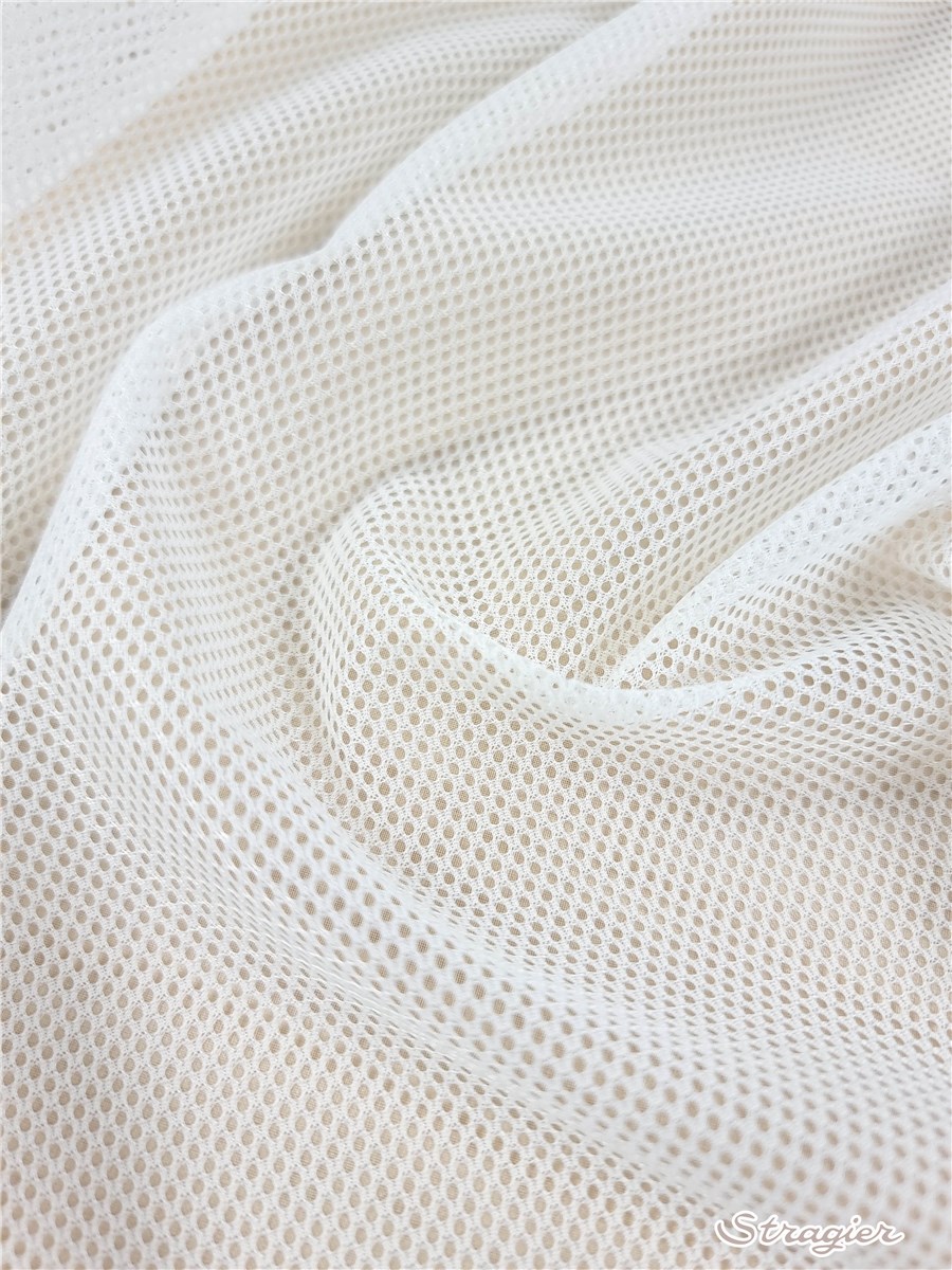Doublure maille alvéolée - uni - Blanc 