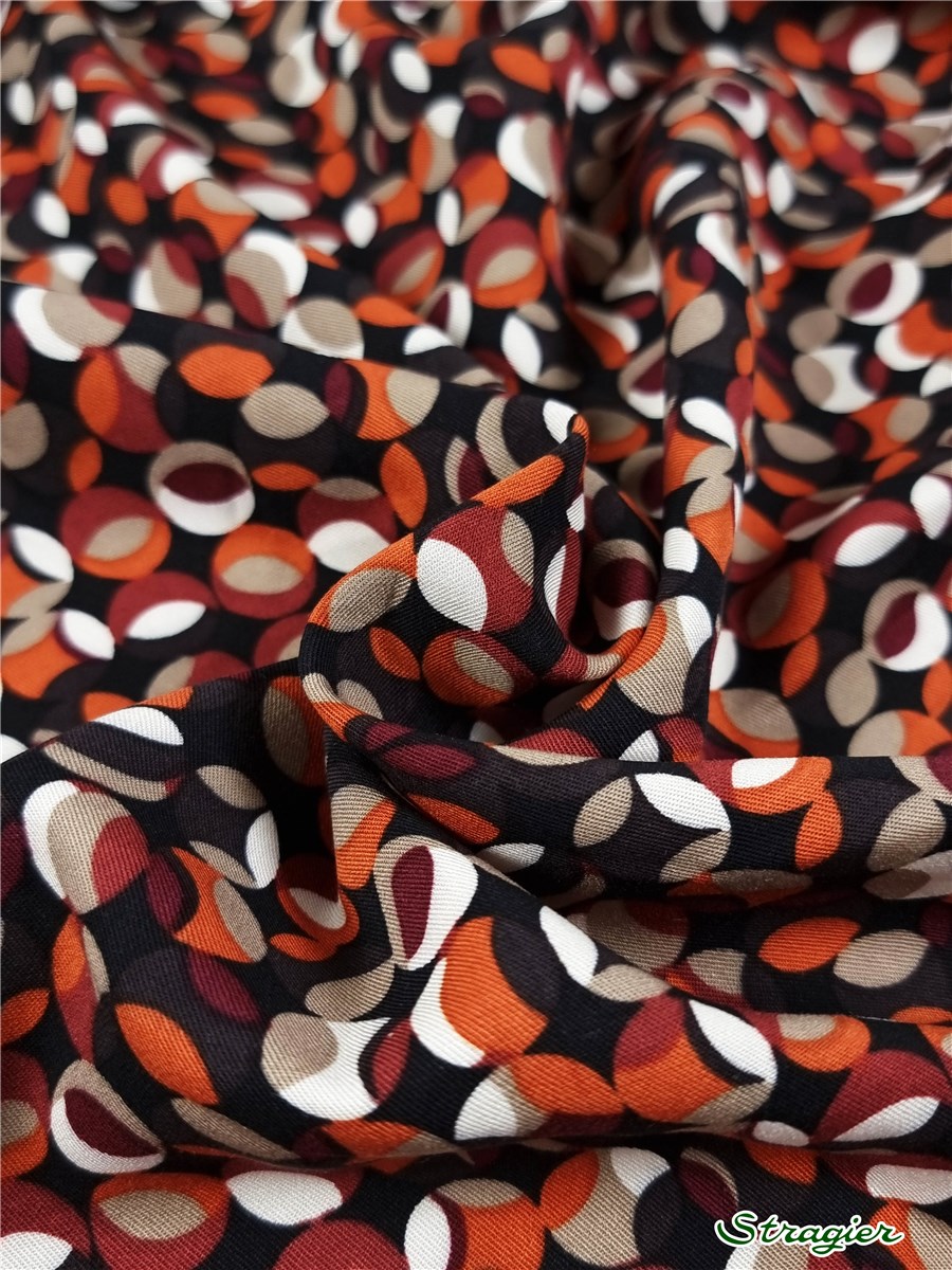 Twill - smooth - Viscose - Cabochon - Cayenne